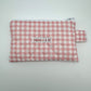 Mini Pink Gingham Quilted Zipper Pouch