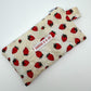 Mini Strawberries & Cream Quilted Zipper Pouch