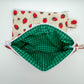 Mini Strawberries & Cream Quilted Zipper Pouch