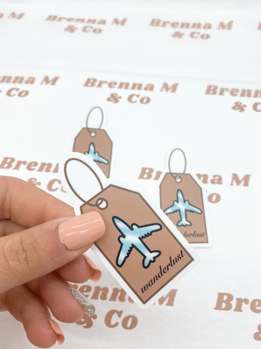 Travel Bag Tag Sticker