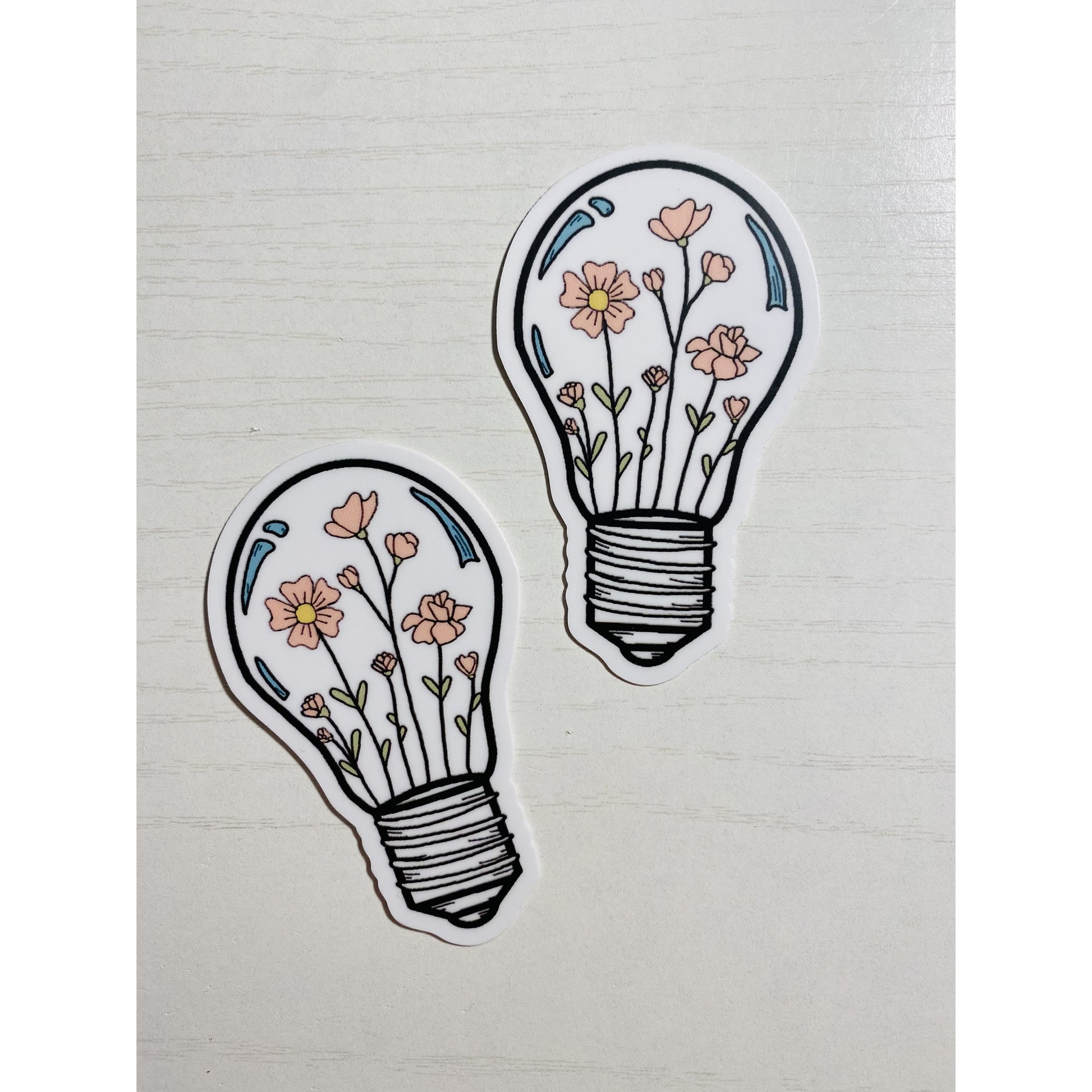 Light Bulb | Light Bulb Sticker | Waterproof Sticker | Laptop Sticker | Waterbottle Sticker | Brenna M and Co | Brenna M & Co | Poppy Flower | Poppy Flower Sticker | Poppy Flower Light Bulb Sticker