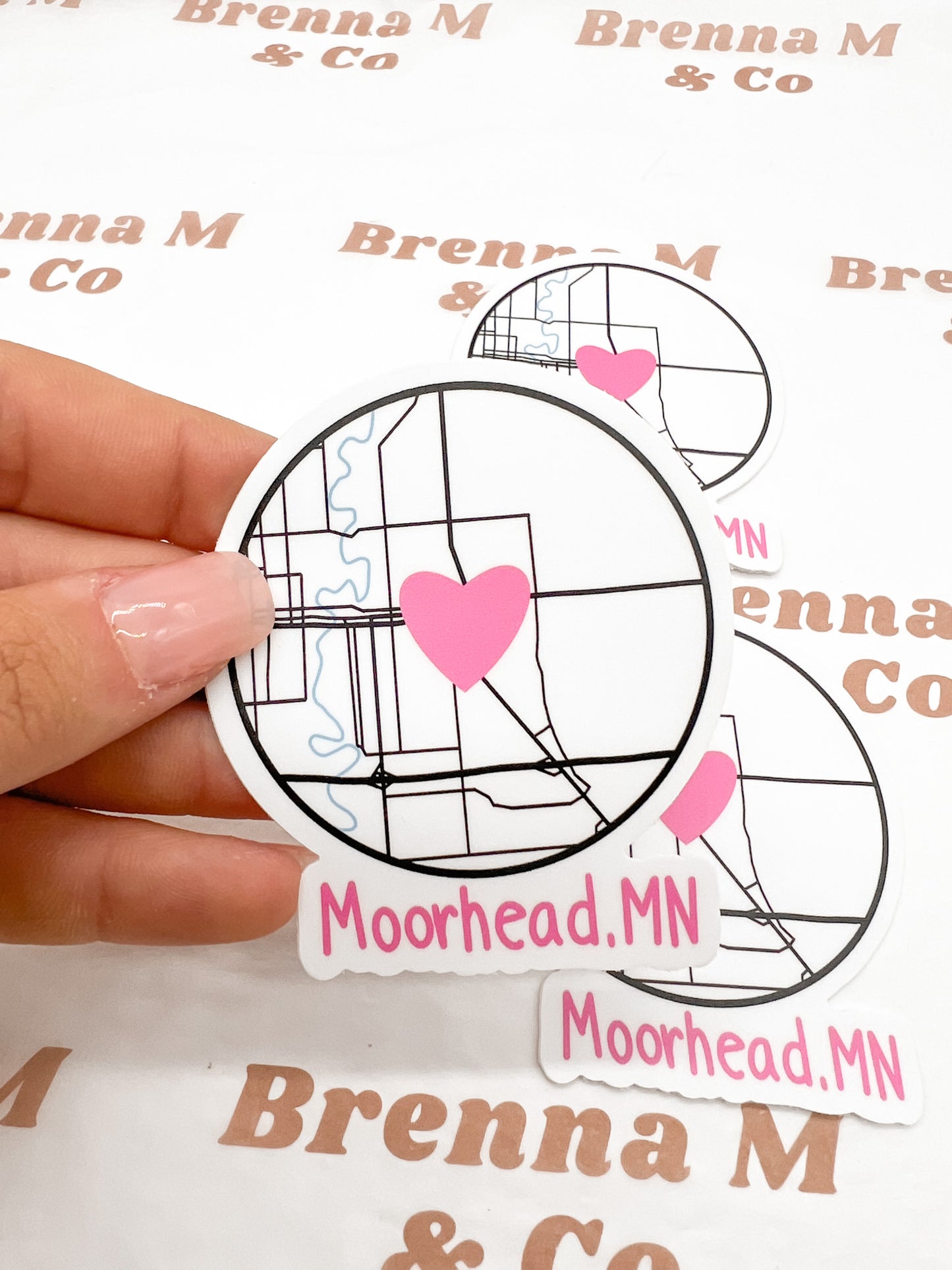 Moorhead Map Sticker