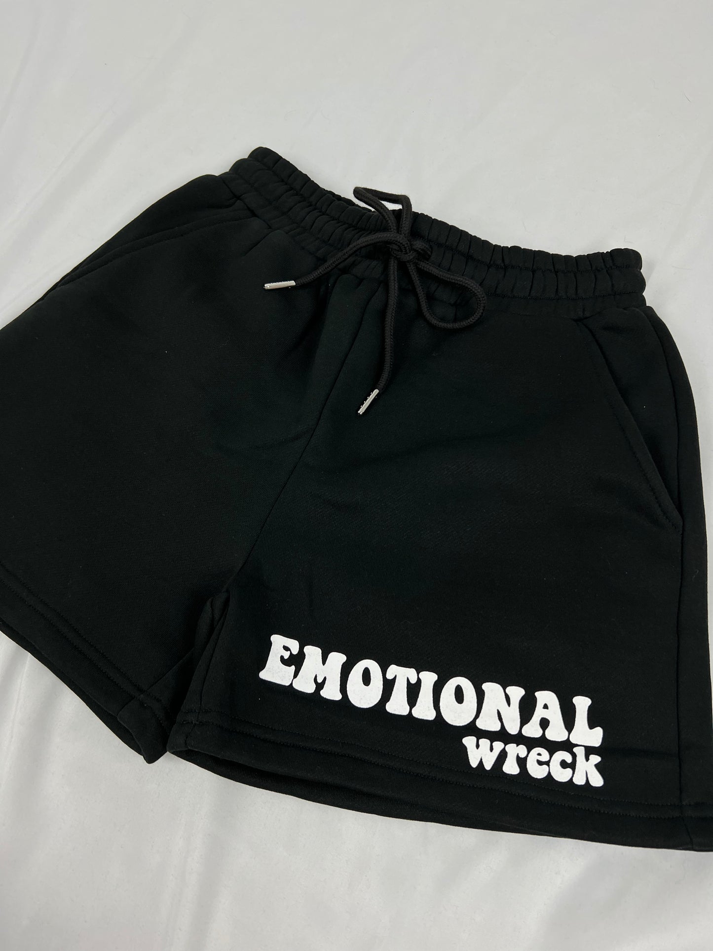 Black Emotional Wreck Sweat Shorts