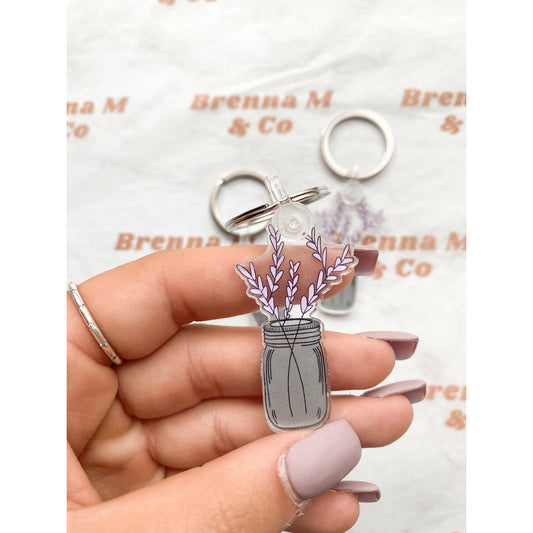 Lavender Blossom Keychain
