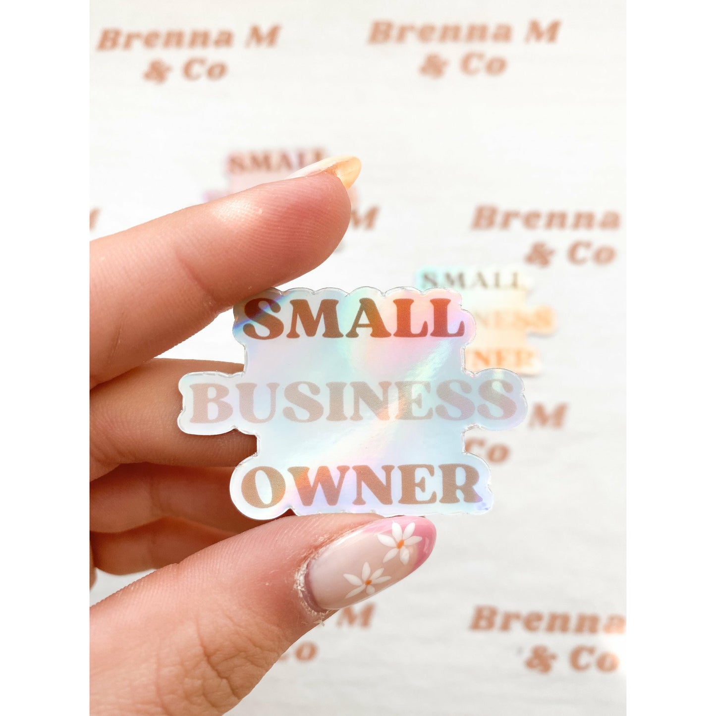 Holographic Small Business Owner Sticker
