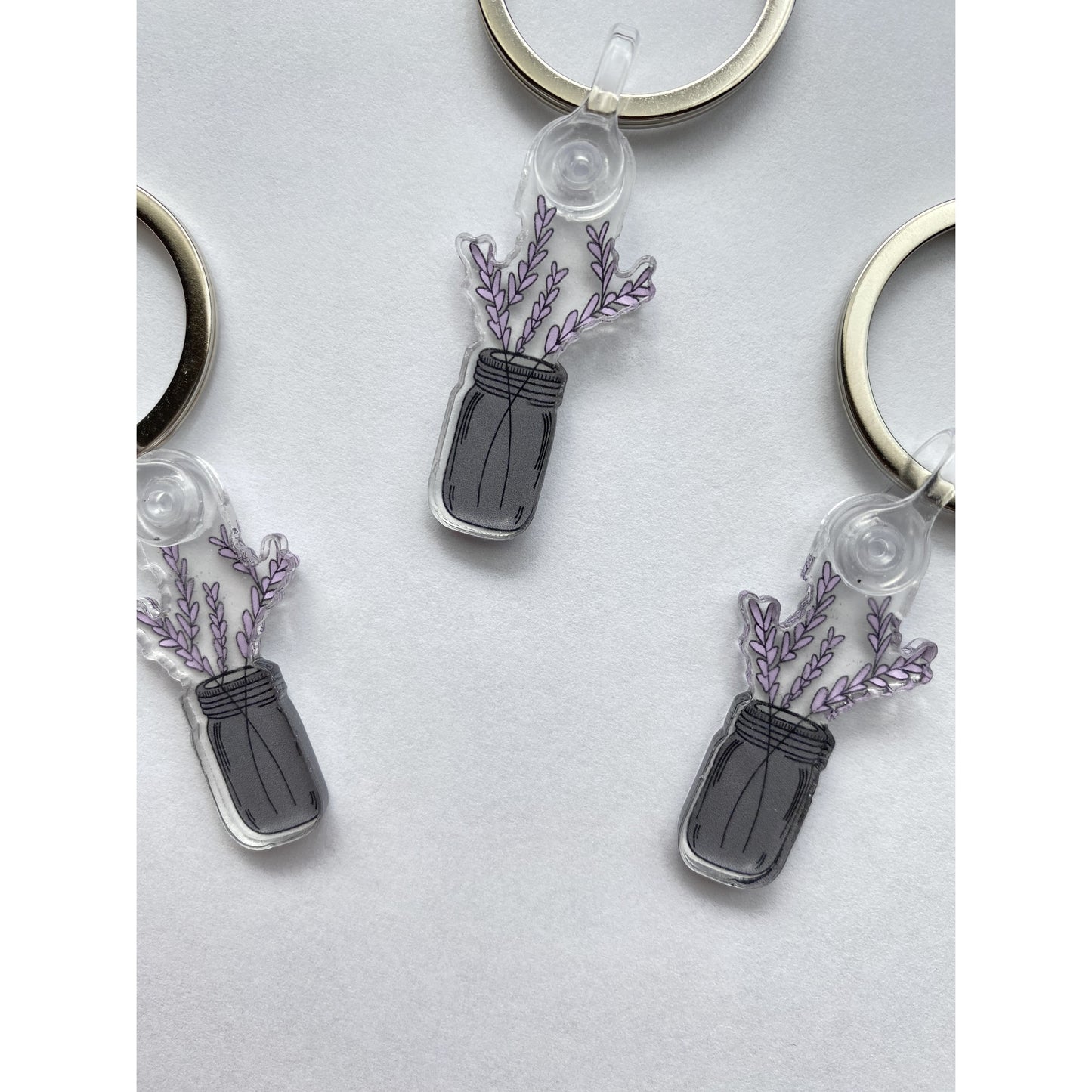 Mini Lavender Blossom Keychain